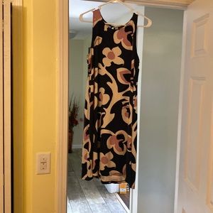 Gorgeous blue and pink and white dress. Ann Taylor. Wore once. Size L